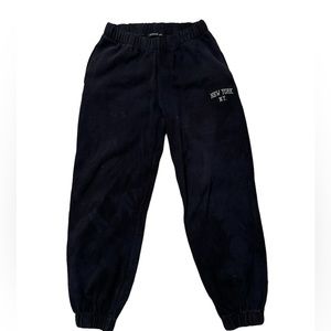 Brandy Melville New York Rosa Sweatpants Navy Blue